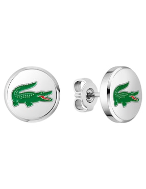 Broqueles de forma circular Lacoste Arthor con acabado brillante