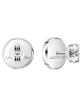 Broqueles de forma circular Lacoste Arthor con acabado brillante