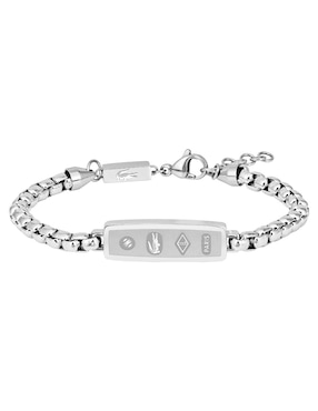 Brazalete Lacoste District con acabado brillante