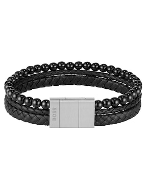 Brazalete Hugo Boss Sphere mixed con acabado mate
