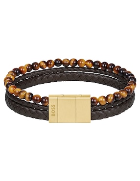 Brazalete Hugo Boss Sphere mixed con acabado mate