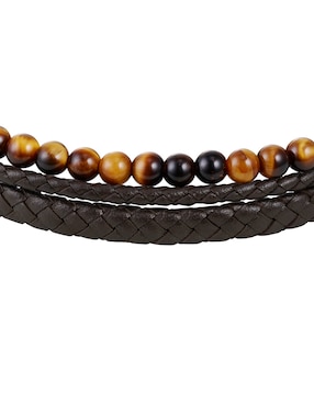 Brazalete Hugo Boss Sphere mixed con acabado mate