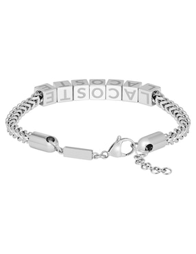 Brazalete Lacoste Script con acabado brillante