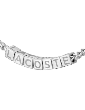 Brazalete Lacoste Script con acabado brillante