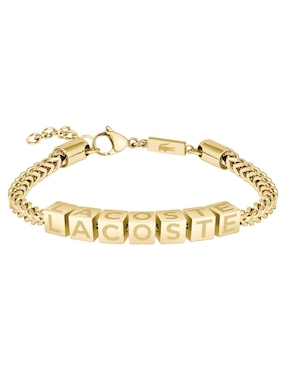 Brazalete Lacoste Script con acabado brillante