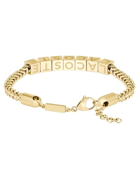 Brazalete Lacoste Script con acabado brillante