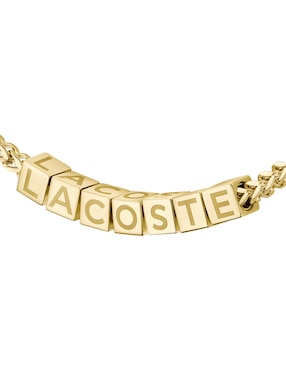 Brazalete Lacoste Script con acabado brillante