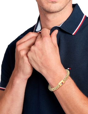Pulsera Tommy Hilfiger Braided Metal Bracelets con acabado brillante