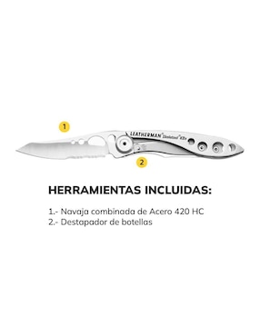 Navaja Leatherman Skeletool Kbx Plata