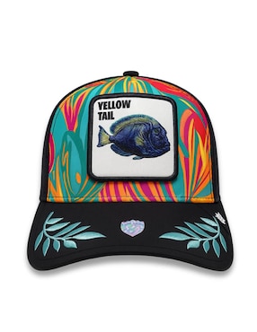 Gorra visera curva snapback Knite Trucker Yellow Tail para hombre