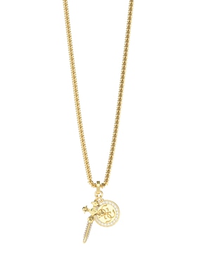 Collar de cruz Guess Rebel Knight
