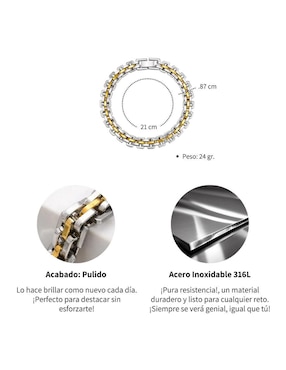Pulsera Chulada Black con acabado pulido
