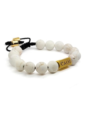 Pulsera Caos 18 k Pompeya con acabado chapa de oro
