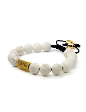 Pulsera Caos 18 k Pompeya con acabado chapa de oro