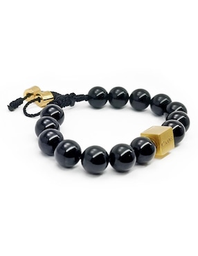 Pulsera Caos 18 k con acabado chapa de oro