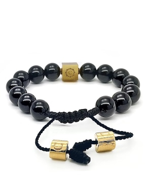 Pulsera Caos 18 k con acabado chapa de oro