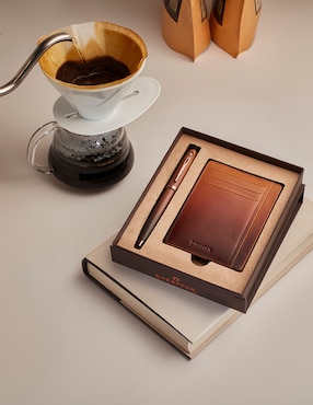 Set de regalo bolígrafo y tarjetero Sheaffer 100 Coffee Edition
