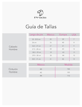 Cinturón Prada de piel para hombre