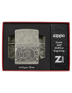 Encendedor Zippo diseño plata