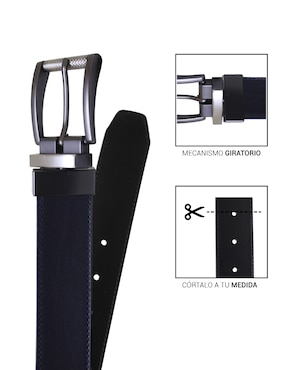 Cinturón Perry Ellis de piel para hombre