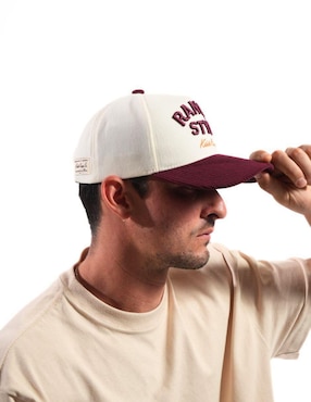 Gorra visera curva broche casual Kiblo Caps Co western malbec unisex