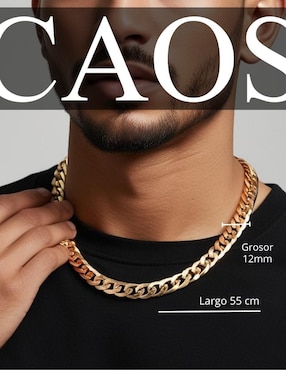 Collar Caos Horus de baño de oro 18 K