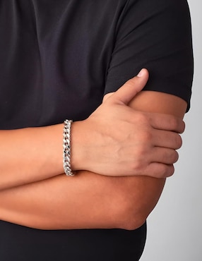 Pulsera Xtellar de acero inoxidable con acabado brillante