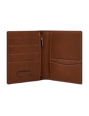 Porta pasaporte Fossil Gift de piel