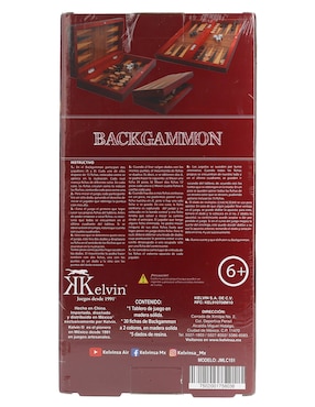 Backgammon juego de mesa Kelvin
