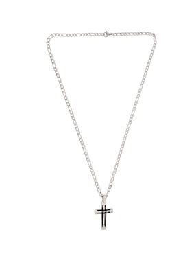 Collar de cruz Lombrozo de acero inoxidable