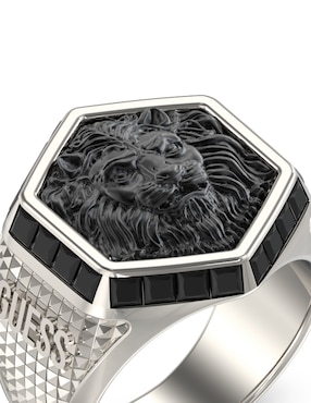 Anillo de león Guess Lion King pulido