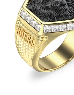 Anillo de león Guess Lion King pulido