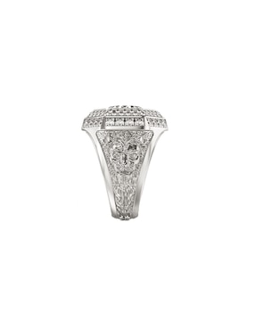 Anillo de león Guess cristal acabado pavé