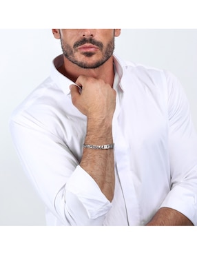 Pulsera Maserati Iconic acabado brillante