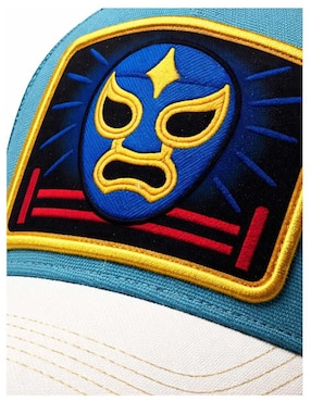 Gorra visera curva snapback casual Knite Lucha Libre Aqua para hombre