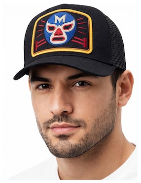 Gorra visera curva snapback casual Knite Lucha Libre Mister M para hombre