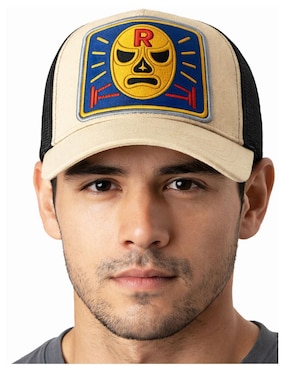 Gorra visera curva snapback casual Knite Lucha Libre Mister R para hombre