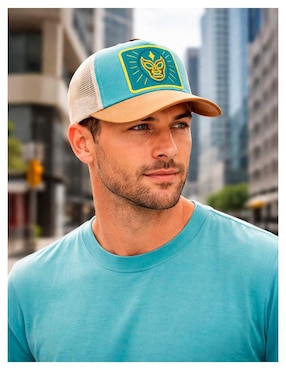 Gorra visera curva snapback casual Knite Luchas Aquafight para hombre