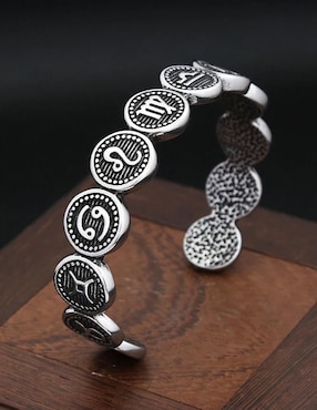 Brazalete Chulada de acero inoxidable Zodiaco acabado pulido