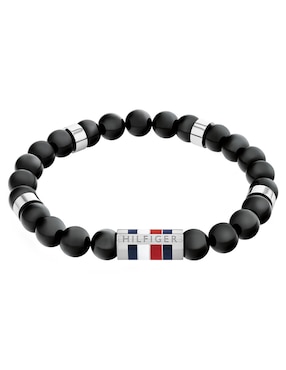 Pulsera Tommy Hilfiger con ónix Beads acabado brillante