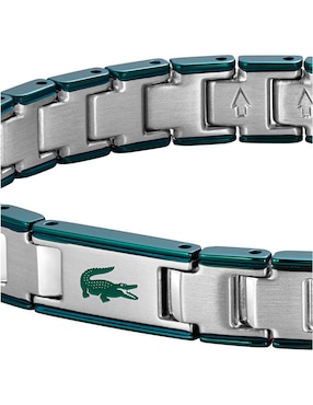 Brazalete Lacoste Metropole Edge acabado brillante