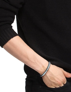 Brazalete Lacoste Metropole Edge acabado brillante