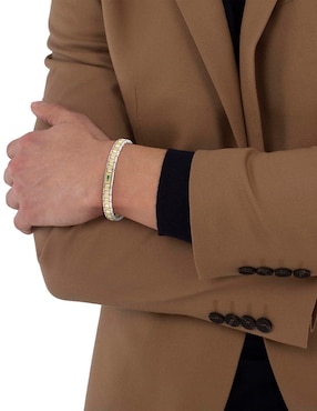 Brazalete Lacoste Metropole Edge acabado brillante
