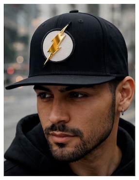 Gorra visera plana snapback casual DC Flash para hombre