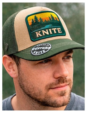 Gorra visera curva snapback casual Knite Trucker Greenk para hombre
