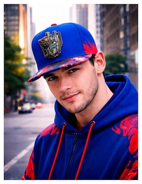 Gorra visera plana snapback casual Transformers Optimus Prime para hombre