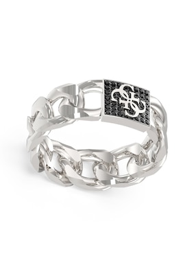 Anillo de cadena Guess 4G Frontiers brillante