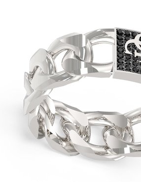 Anillo de cadena Guess 4G Frontiers brillante
