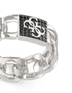 Anillo de cadena Guess 4G Frontiers brillante