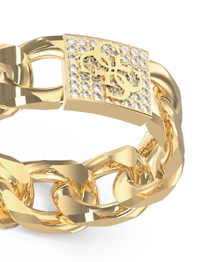 Anillo de cadena Guess 4G Frontiers brillante